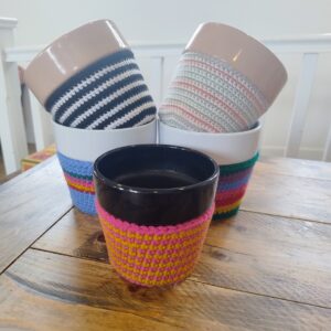 Crochet Covered Plant Pot