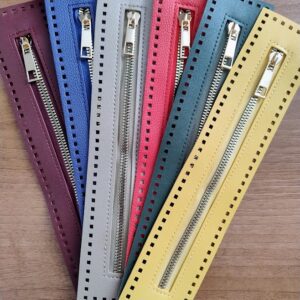 Faux Leather Sew-On Zips